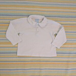 ⭐ Girl's Bella Bliss White Long Sleeve Polo size 4